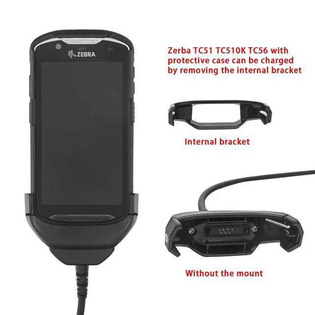 Alt view image 5 of 5 - IYOUBOL Tc51 Charger,USB and Charger Cable for Zebra TC51 TC510K TC52 TC56 TC57,5V2A with 6ft Cable PDA Handheld Computer(CBL-TC51-USB1-01)