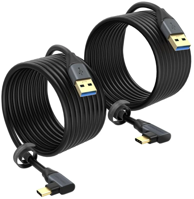 Main image of CableCreation 2 Pack USB 3.1 to USB C 5 Gbps VR Link Cable 16FT for Quest