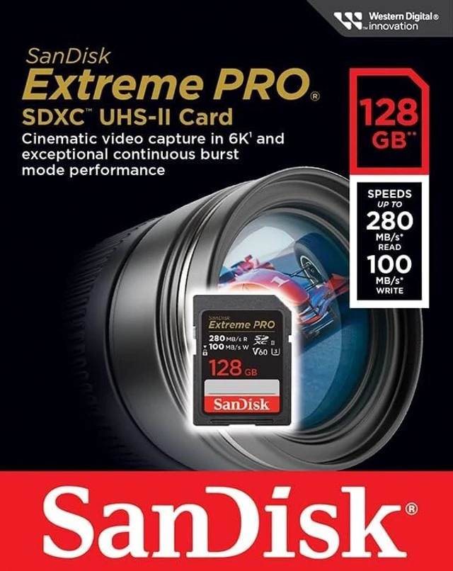 Alt view image 3 of 5 - SanDisk SDXC Memory Card 128GB UHS-II Extreme Pro V60 for Photo and Video (SDSDXEP-128G-GN4IN) Bundle with 1 Everything But Stromboli Micro & SD Card Reader