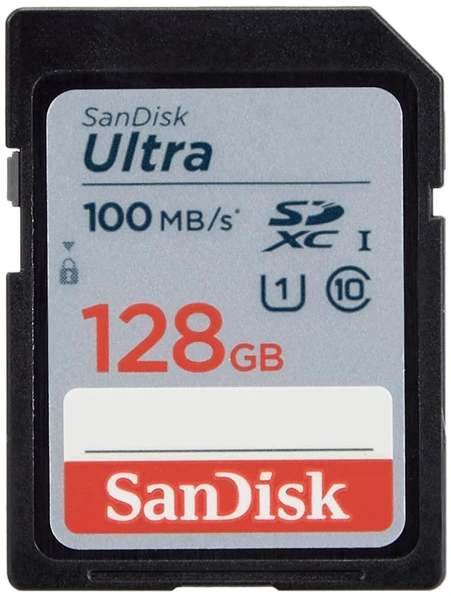 Main image of SanDisk 128GB Ultra SDXC UHS-I Memory Card - 100MB/s, C10, U1, Full HD, SD Card - SDSDUNR-128G-GN6IN