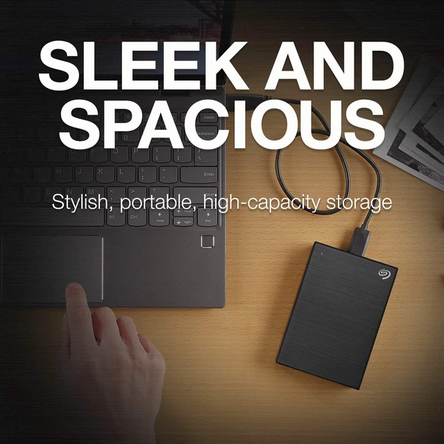 Alt view image 2 of 5 - Seagate One Touch 2TB External Hard Drive HDD Black USB 3.0 for PC Laptop and Mac, 1 Year MylioCreate, 4 Months Adobe Creative Cloud Photography Plan (STKB2000412)