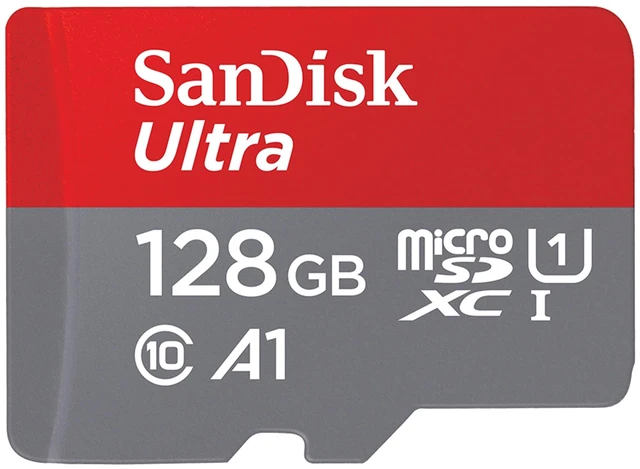 Main image of SANDISK 128GB Ultra microSD Card + Adapter, Up to 140MB/s Read Speeds