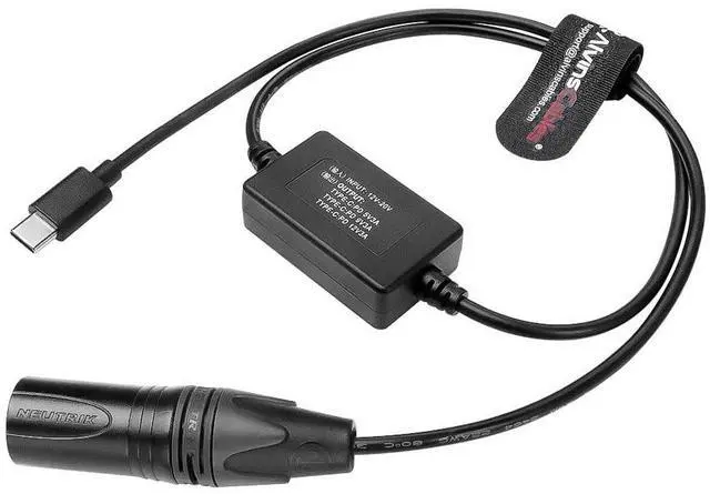 Alt view image 5 of 5 - Alvin's Cables XLR 4 Pin to Type-C Power Cable for Canon R5C, for Sony A7SIII FX3, Nikon Z5 Z9 S5, USB-C PD 5V 9V 12V 3A for Mirrorless Cameras Phones, 24in