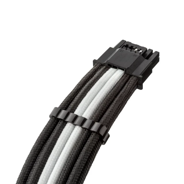 Alt view image 2 of 5 - CableMod Pro ModFlex 12V-2x6 PCIe Cable for Corsair Type 5 (Blk+Wht, 16p)