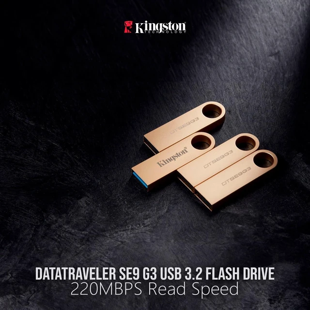 Alt view image 2 of 5 - Kingston DataTraveler SE9 G3 3.2 USB Flash Drive Bundle 220MBPS