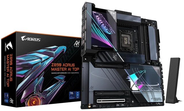 Main image of GIGABYTE Z890 AORUS Master AI TOP Intel Core Ultra (Series 2) LGA 1851 Motherboard, E-ATX, DDR5, 4X M.2, PCIe 5.0, Thunderbolt 4, WIFI7, 10GbE LAN, EZ-Latch