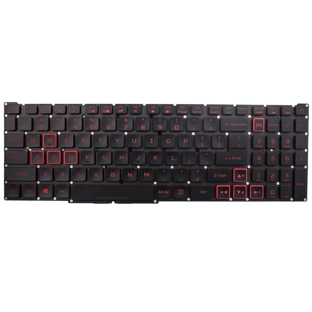 Alt view image 2 of 5 - QRFAX Replacement Laptop Keyboard with Red Backlight for Acer Nitro 5 AN515-45 AN515-56 AN515-57 AN515-58 AN517-41 AN517-45 AN517-52 AN517-57.Predator Helios 300 PH315-54 PH315-55 PH317-51 Series