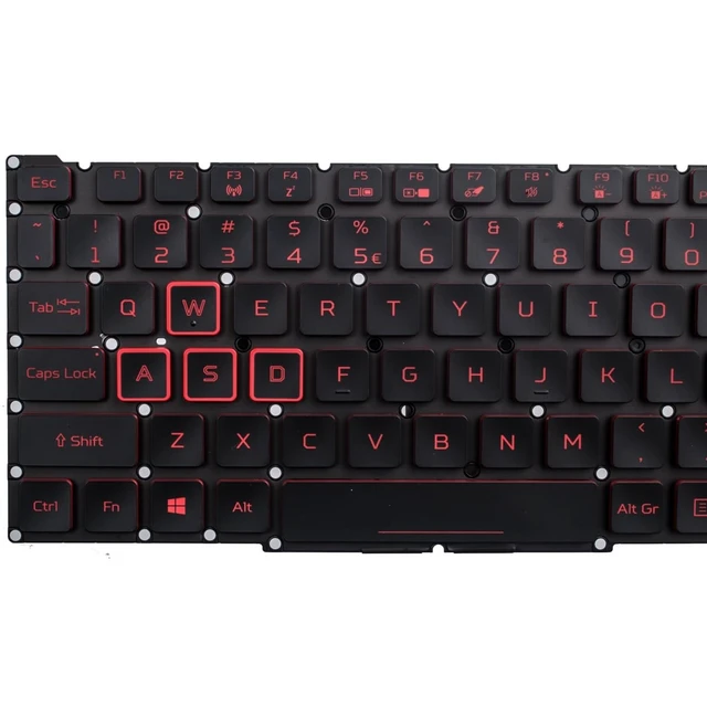 Alt view image 4 of 5 - QRFAX Replacement Laptop Keyboard with Red Backlight for Acer Nitro 5 AN515-45 AN515-56 AN515-57 AN515-58 AN517-41 AN517-45 AN517-52 AN517-57.Predator Helios 300 PH315-54 PH315-55 PH317-51 Series