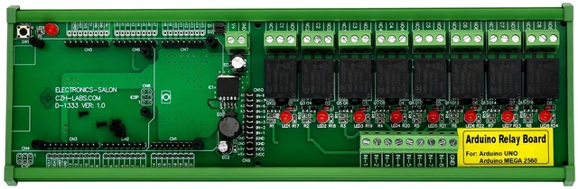 Main image of DIN Rail Mount 8 SPDT IoT Power Relay Module for Arduino MEGA2560 / UNO