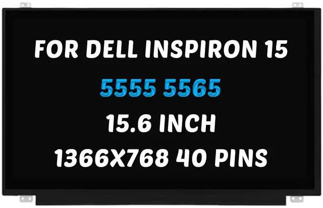 Alt view image 2 of 5 - NT156WHM-T00 B156XTK01.0 Replacement for Dell Inspiron 5559 5558 5555 LCD Screen HD 1366X768 15.6 inch 40 Pins 60Hz LED LCD Touch Screen Display Digitizer Panel (for Touch Screen Only)