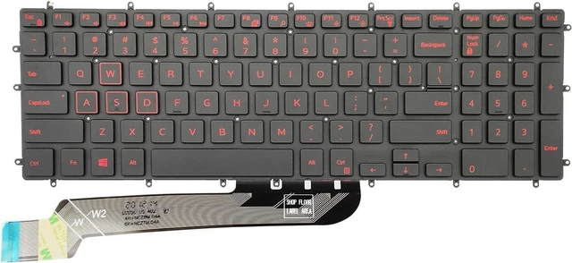 Main image of Laptop Keyboard with Red Backlit Replacement for Dell G3 3500 3579 3590 3779 G5 5500 5587 5590 G7 7590 7588 7790 Series Gaming Notebook(Red Print)