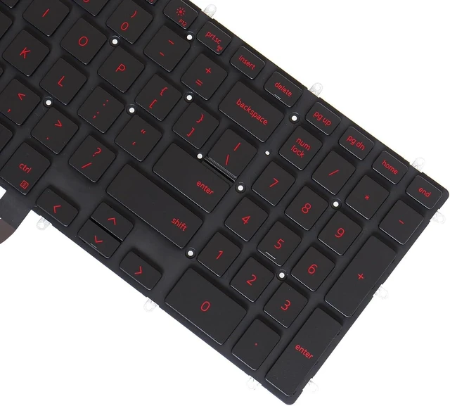 Alt view image 3 of 5 - Laptop Keyboard with Red Backlit Replacement for Dell G3 3500 3579 3590 3779 G5 5500 5587 5590 G7 7590 7588 7790 Series Gaming Notebook(Red Print)