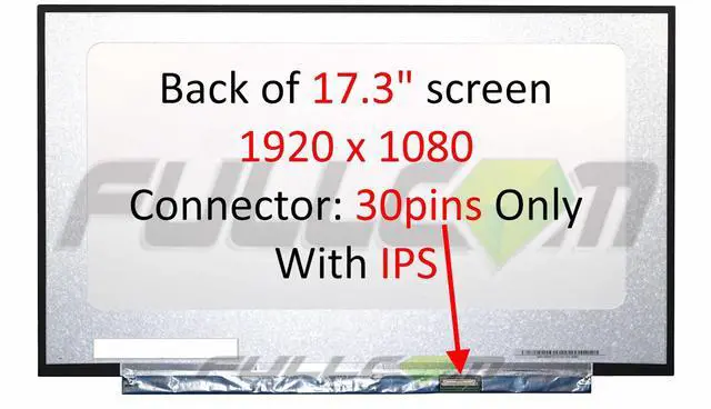 Alt view image 3 of 5 - FULLCOM New LCD Replacement Screen 17.3 Inch N173HCE-E3B FHD 1920x1080 IPS 30 Pin Matte Compatible with N173HCE-E3A/N173HCE-E3C for Laptop/Display/Screen/LCD Application