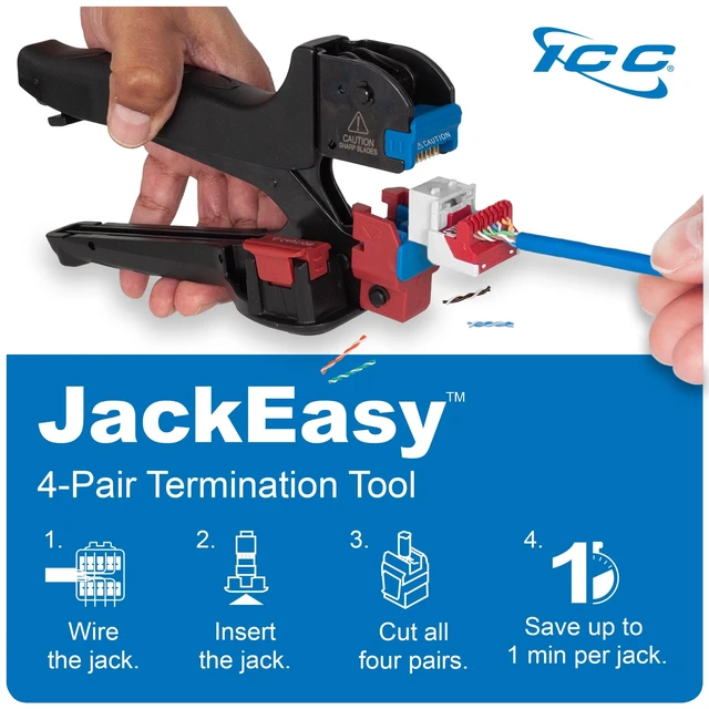Alt view image 4 of 5 - ICC CAT6 RJ45 Keystone Jack, Inline IDC No Pair Split, Yellow, 25-Pack