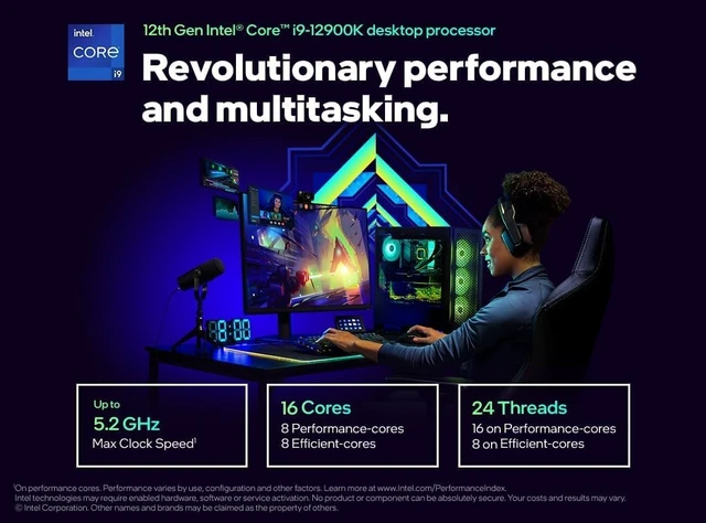 Alt view image 2 of 5 - Intel Core i9-12900K Gaming Desktop Processor with Integrated Graphics and 16 (8P+8E) Cores up to 5.2 GHz Unlocked LGA1700 600 Series Chipset 125W