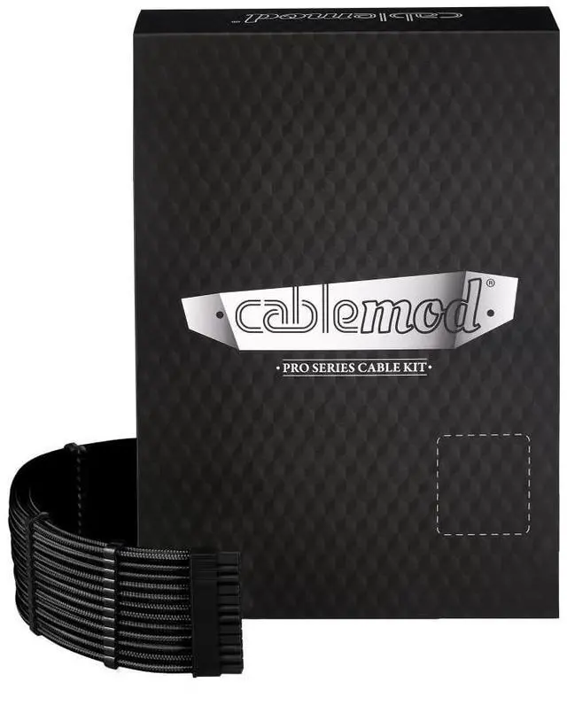 Main image of CableMod C-Series Pro ModMesh Sleeved 12V-2x6 12VHPWR Dual StealthSense Cable Kit for Corsair Type 4 RM Black Label/RMi/RMX (Black)