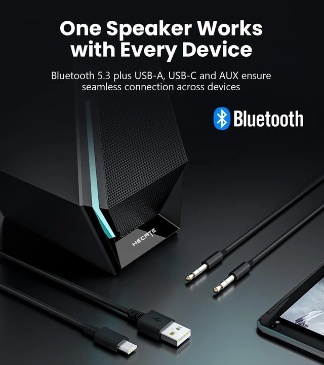 Alt view image 4 of 5 - Edifier G1500 MAX 2.1 RGB Light Gaming Speakers with 4" Wood Subwoofer