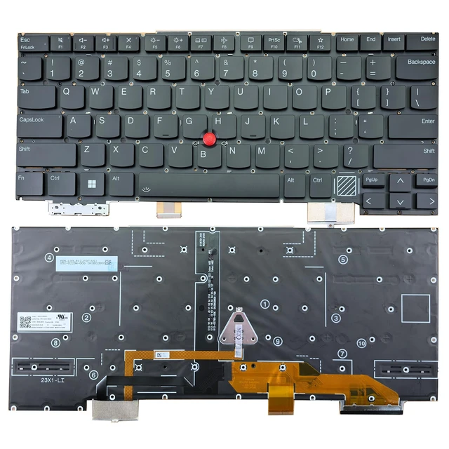 Main image of Backlit Laptop Keyboard Replacement for Lenovo Thinkpad X1 Carbon 12th 2024