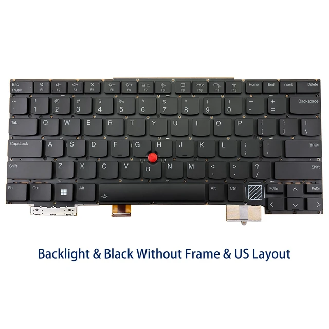 Alt view image 2 of 5 - Backlit Laptop Keyboard Replacement for Lenovo Thinkpad X1 Carbon 12th 2024