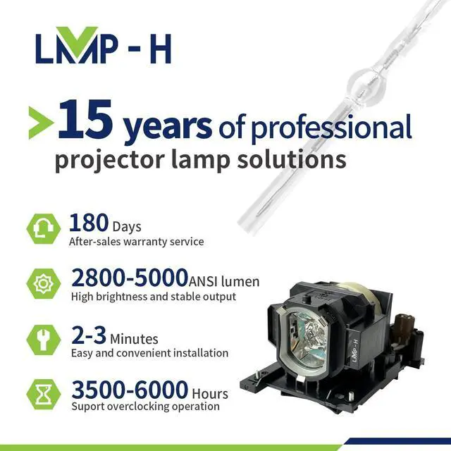 Alt view image 3 of 5 - LMP-H DT01171 Replacement Projector Lamp for Hitachi CP-X4021 CP-X4021N CP-X4022WN CP-WX4021N CP-WX4022WN CP-X5021 CP-X5021N CP-X5022WN Lamp with Housing