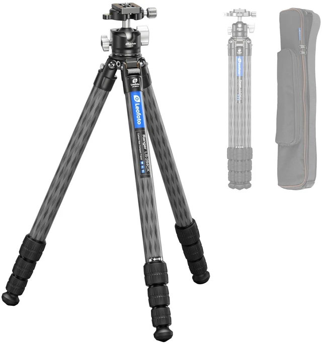 Main image of LEOFOTO Carbon Fiber Tripod for Camera with 360 Panoramic Ball Head, 67" Compact Lightweight Travel Tripod for DSLR Video Camcorder, Max Load 10kg/22lbs