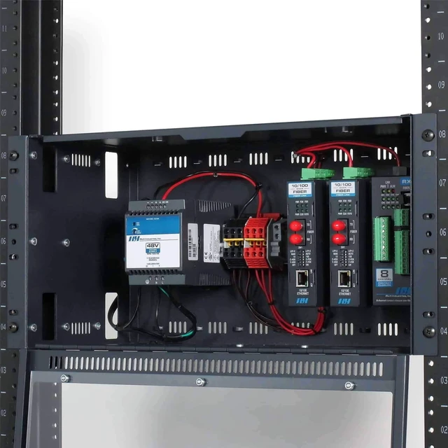 Alt view image 4 of 4 - Rack & Wall Mount DIN Rail Device Enclosure
