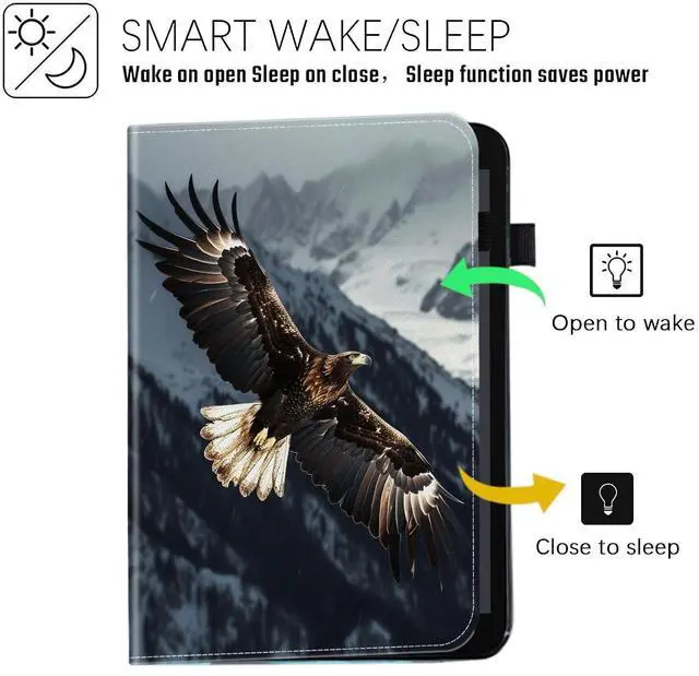 Alt view image 5 of 5 - smauncucn Case for iPad Pro 11-inch M4 (2024) (Model Number: A2836/A2837/A3006),Wallet PU Leather Folio Cover Multi-Angle Stand with Auto Wake/Sleep,Bald Eagle Flying in The Sky