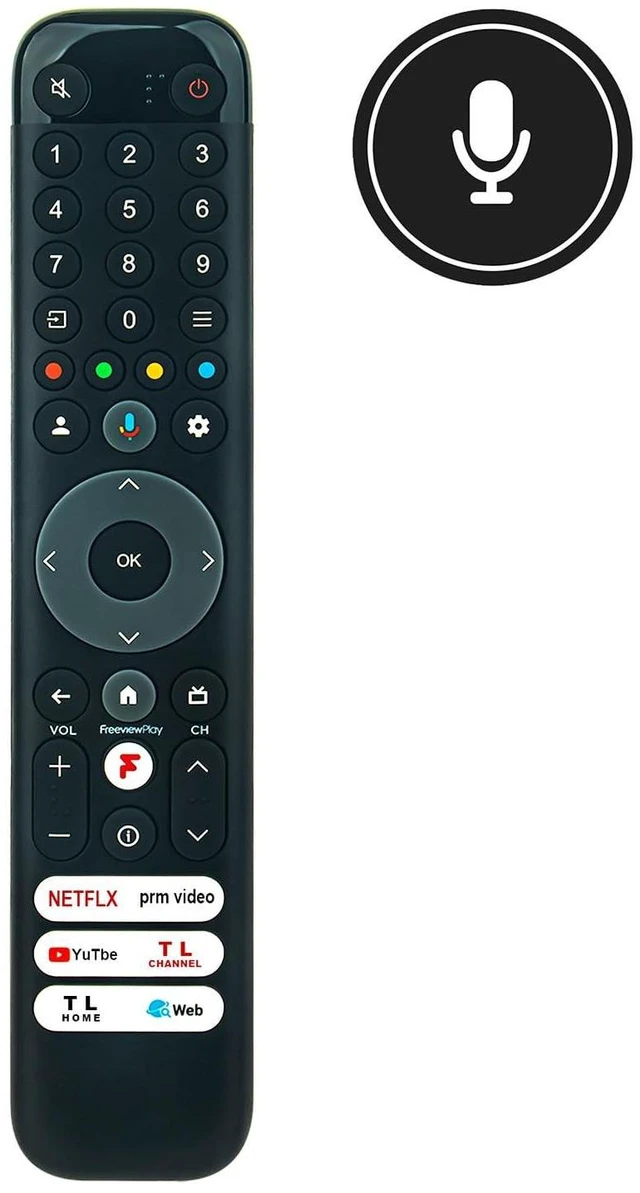 Alt view image 4 of 5 - Allimity Voice Replaced Remote Control Fit for TCL Android Smart TV 43C645K 50C645K 75C645K 85C645K 55C645K 65C645K Controller RC833-GUB2 RC833-GUB2 RC833 GUB2 RC833GUB2