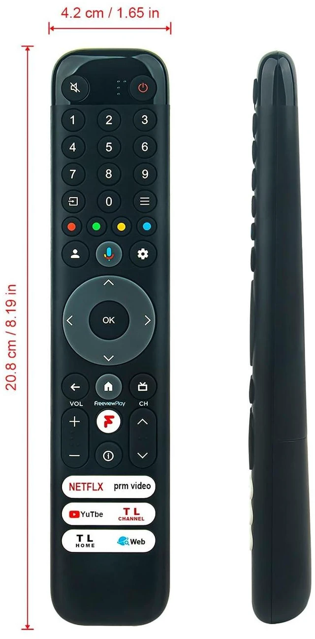 Alt view image 5 of 5 - Allimity Voice Replaced Remote Control Fit for TCL Android Smart TV 43C645K 50C645K 75C645K 85C645K 55C645K 65C645K Controller RC833-GUB2 RC833-GUB2 RC833 GUB2 RC833GUB2