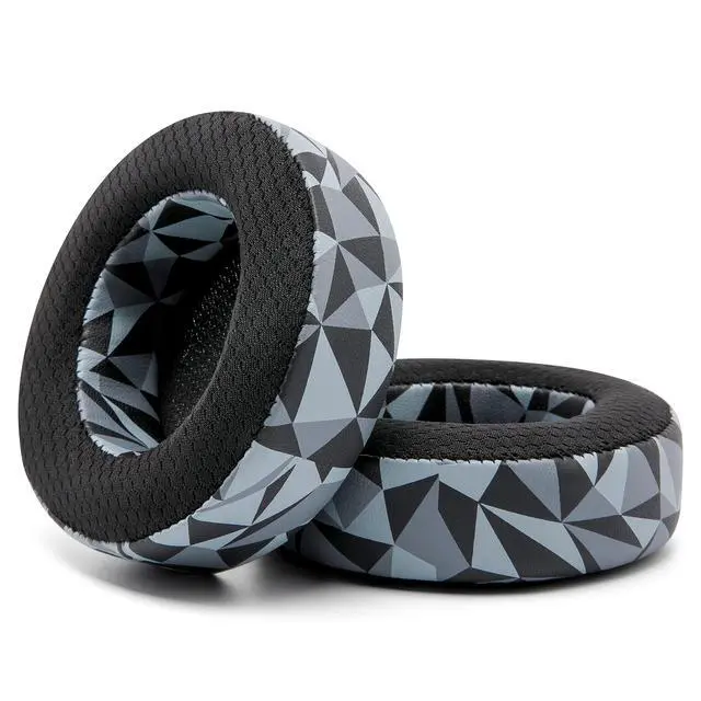 Alt view image 5 of 5 - WC Freeze Virtuoso - Hybrid Fabric Cooling Gel Replacement Earpads for Corsair Virtuoso Gaming Headset, Made by Wicked Cushions, Improved Durability, Thickness and Sound Isolation ^^ Geo Grey