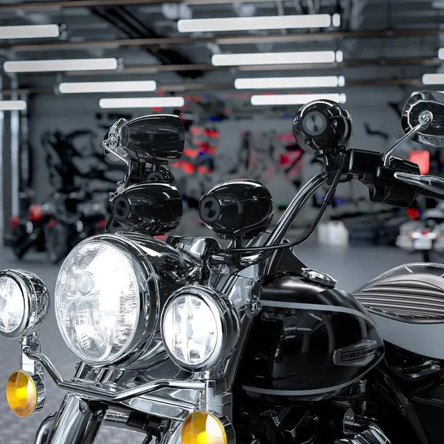 Alt view image 2 of 5 - GoHawk Motorcycle Bluetooth Speakers ^^ 4-Speaker Waterproof 4.1-Channel Amplifier Audio System w/ 4.25" Speakers ^^ Handlebar-Mounted Music Stereo for Harley, ATV, UTV ^^ FM Radio, USB/AUX