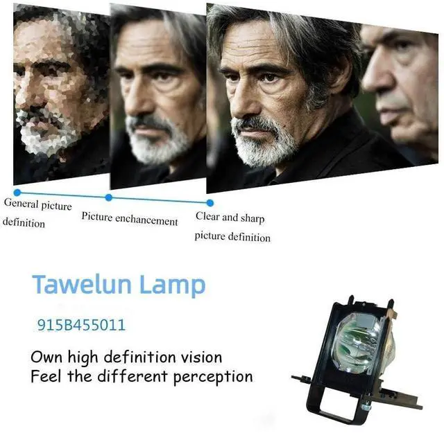 Alt view image 4 of 4 - Tawelun 915B455011 Replacement Lamp with Housing for TV Lamp WD-73640 WD-73740 WD-73840 WD-73C11 WD-73CA1 WD-82740 WD-82840 WD-82CB1 WD-92840