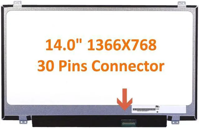 Alt view image 3 of 5 - FULLCOM New Replacement Screen (Non Touch) 14.0 Inch (with Brackets) B140XTN02.E HD 1366x768 30 Pin Glossy for Lenovo PN 5D10P54235 for Laptop/Display/Screen/LCD Application