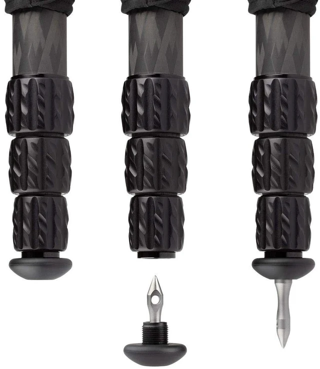 Alt view image 3 of 5 - ProMediaGear TR34M 34 Series Carbon Fiber Monopod with Reversible 1/4"-20 and 3/8"-16 Threaded Adapter, 34mm Diameter, 50 lb Payload, Max Height: 63"
