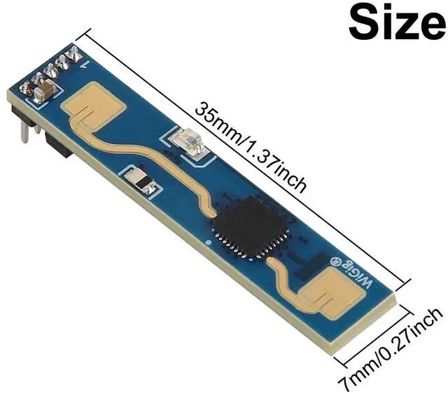 Alt view image 4 of 5 - AEDIKO 4pcs LD2410B Human Presence Radar Module with Pins Bluetooth HLK-LD2410 LD2410 Human Radar Sensor Board