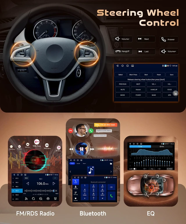 Alt view image 5 of 5 - KYNNT 4G+64G Car Radio for VW Volkswagen Seat Passat Jetta Tiguan Golf