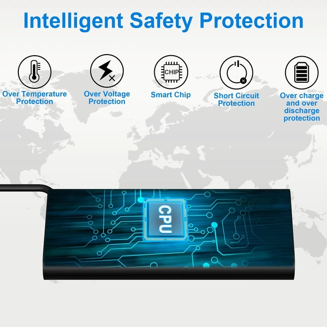 Alt view image 5 of 5 - QIOUZW 100W USB C Laptop Charger Compatible with Dell XPS 15 17 9575 9500 9510 9520 9530 9710,Latitude 5340 7640 7340 5540 9440,Precision 3580 5470 5480 5550 5560 5530 5570 5750 AC Adapter Power Co