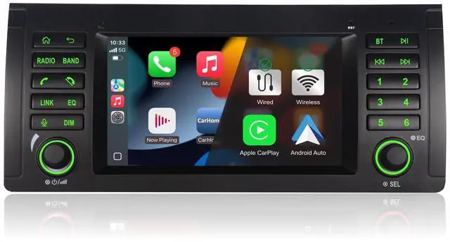 Main image of Car Radio for BMW E39 3 Series X5 M5 Carplay Android Auto Bluetooth