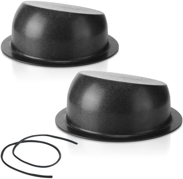 Main image of Amylove 2 Pcs Universal Angled Speaker Enclosures Boxes Pods Surface Mount with Rubber Strip for Install 6.5 Inch Speakers or Smaller Custom Mount Door Kick Panel Rear Deck (Black, No Hole Cut)