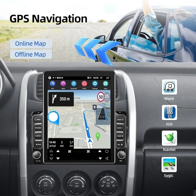 Alt view image 5 of 5 - 2 DIN Car Stereo Upgrade for Nissan Titan 2017-2019, 9.7" Touchscreen Android 13 Car Radio with Wireless CarPlay Android Auto GPS Navi Bluetooth WiFi SWC FM DSP Backup Camera, 4G+64G