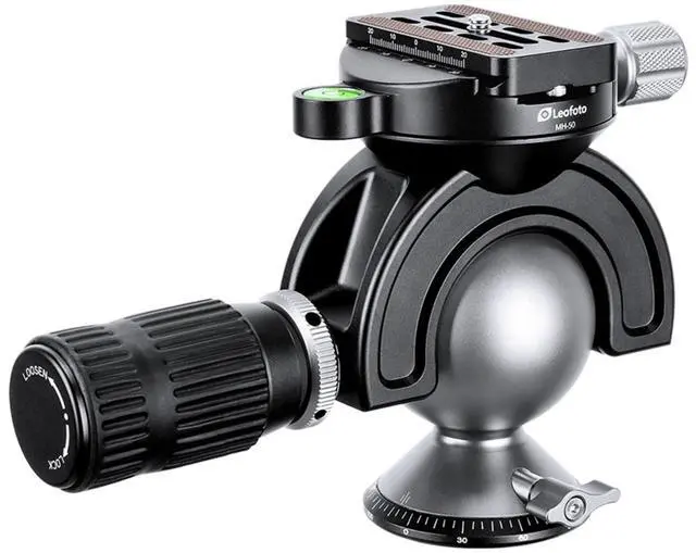 Main image of MH-50 Ball Head Tripod Mount Handlebar, Compatible for Arca Swiss with 38mm Plate, 3/8 Screw, Weight 756g, Maxload 25kg, Flexible Field Equipment