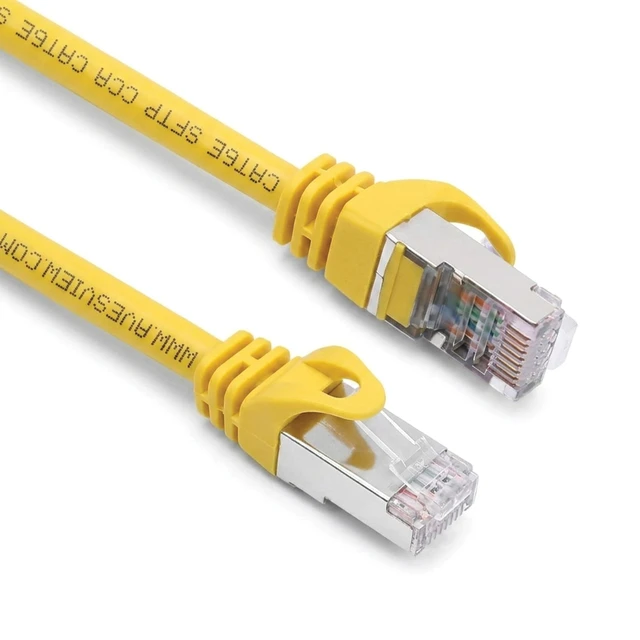 Alt view image 5 of 5 - AvesView CAT 6 Shielded 100 FT Ethernet Cable, Indoor High-Speed (SFTP) 10Gbps Shielded 100 Foot Ethernet Cable for Internet, Router, Computer, PlayStation, Xbox (Yellow, 100FT)