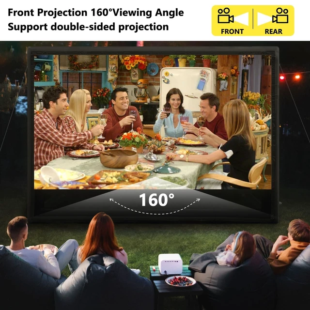 Alt view image 2 of 5 - Inflatable Outdoor Projector Screen 18FT (150 Inch) - Air-Tight No-Blower Design, Inflatable Outdoor Movie Screen Projection - TPU Waterproof Frame for Backyard, Camping, Party (Excluding air Pump)