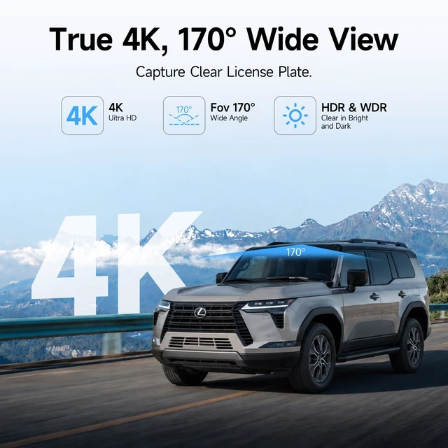 Alt view image 3 of 5 - 4K Dash Cam for Lexus GX550 2024-2026(Gen3/J250) Premium Luxury Overtail