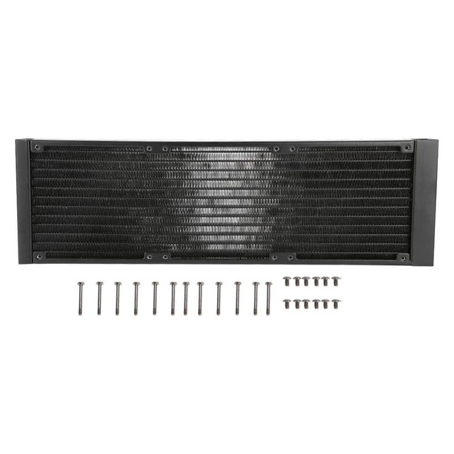 Alt view image 2 of 5 - Socobeta 12 Tubes Computer Water Radiator Fast Heat Dissipation PC Heat Exchanger for Computer CPU Heat Dissipation (360mm)