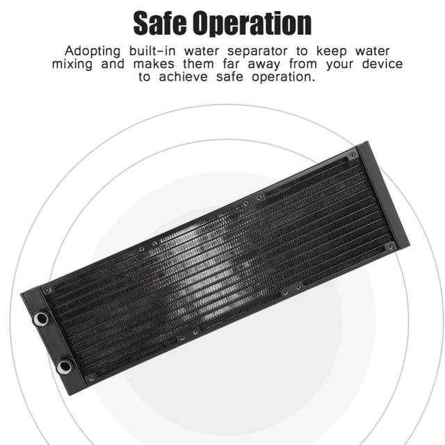 Alt view image 4 of 5 - Socobeta 12 Tubes Computer Water Radiator Fast Heat Dissipation PC Heat Exchanger for Computer CPU Heat Dissipation (360mm)