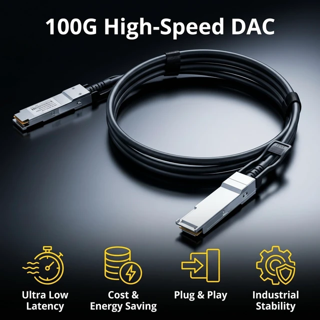 Alt view image 2 of 5 - 100GbE QSFP28 Cable-100GBASE-CR4 Passive Direct Attach Copper Cable(10ft)