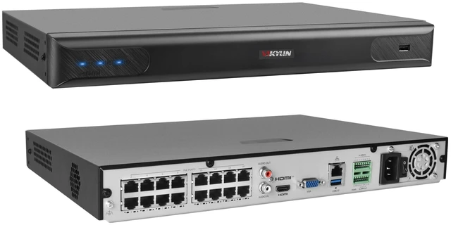 Main image of VIKYLIN 4K 16-Channel 16 PoE Port SmartFind AI Visual Search Network Video Recorder NVR, Plug & Play,VU-N1616,NDAA Compliant