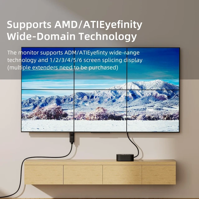Alt view image 4 of 5 - NEXHYPE Active DisplayPort to HDMI Adapter (8K@60Hz, 4K@240Hz) Uni-Directional DP 1.4 to HDMI 2.1 Converter, Male to Female DP to HDMI Adapter Compatible with Desktops, Monitors