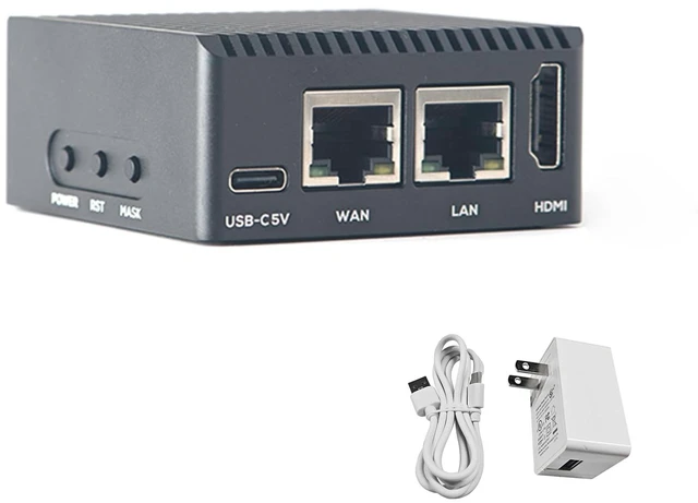 Main image of NanoPi R3S-LTS RK3566 Dual GbE 2GB RAM 4K HD MI Output USB 3.0 - Perfect for Home Server/Network Storage/Soft Router (Metal Case Kit with Power,2GB RAM + 0GB eMMC)